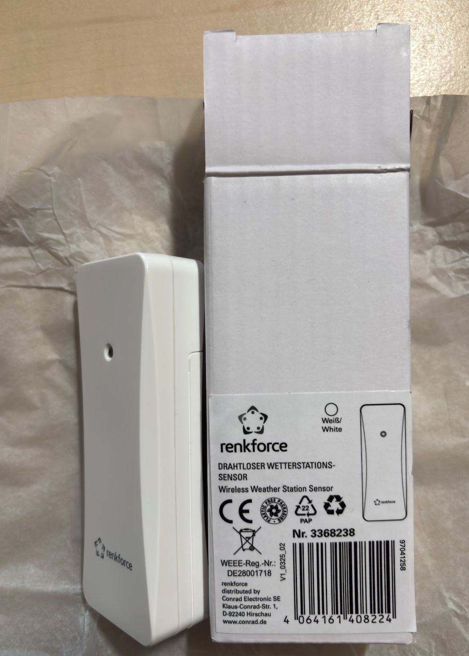Altro per la casa: Renkforce Wetterstationssensor RF-E0666TH-W weiss – Nuovo e nell'imballaggio originale da Sonterswil venduto da dwidi 3