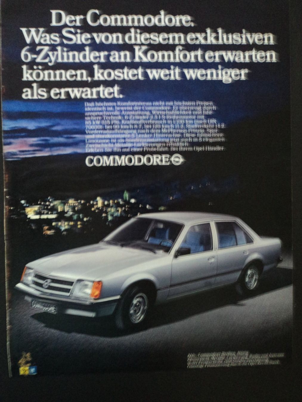 Opel Documenti: Prospekt Blatt Opel Commodore Berlina 1980 – Usato da Schwarzenburg venduto da modelCARama 1