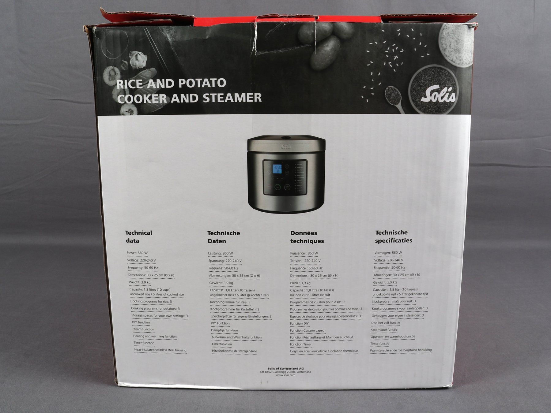 Solis Elettrodomestici da cucina: SOLIS Rice & Potato Cooker – Nuovo (secondo la descrizione) da Steinen venduto da Restwert_Steinen 9
