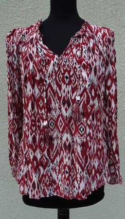 Molin Copenhagen Bluse Tunika rot weiss schwarz Gr 36/38