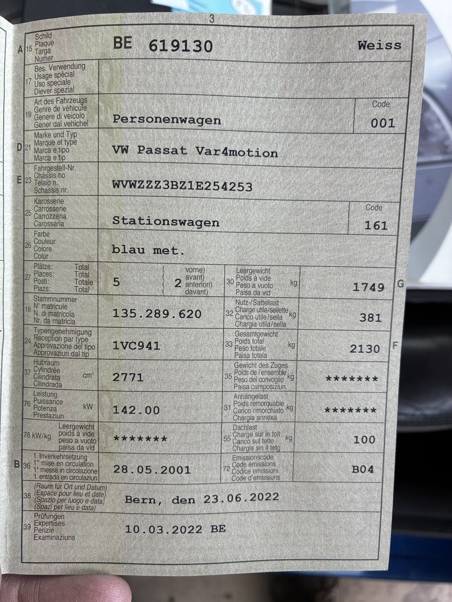 VW Automobili: VW Passat Stationswagen V6 4-Motion, – Usato da Häutligen venduto da Ulim6115 8