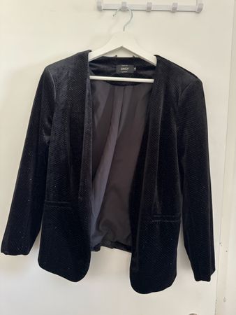 ONLY Samt Blazer, Schwarz, Glitzer, Gr. 36 - Top Zustand