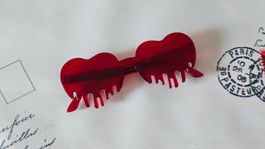 ❤️ Rote Herz-Dripping-Sonnenbrille