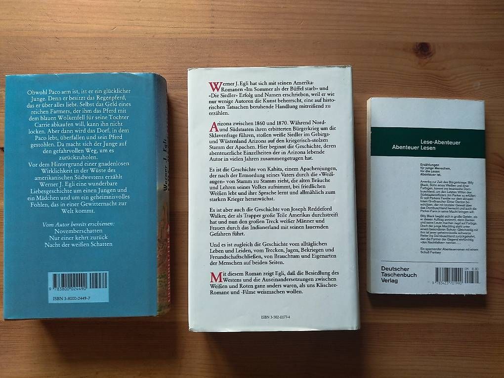 Libri: 3 Bücher von Werner J. Egli – Usato da Aathal - Seegräben venduto da anny44 1
