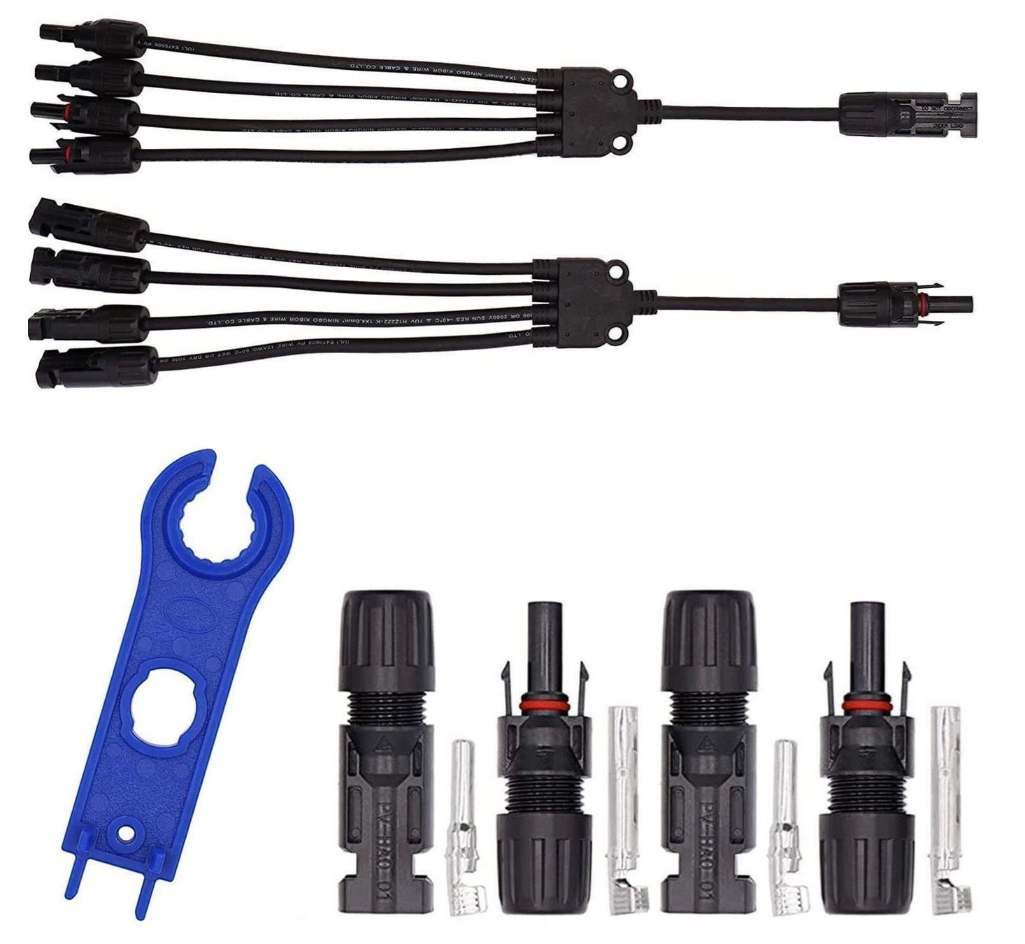 Dispositivi a energia solare: 4-fach Y-Solarpanel-Stecker MC4 Stecker – Nuovo (secondo la descrizione) da Thun venduto da nuonuo 2