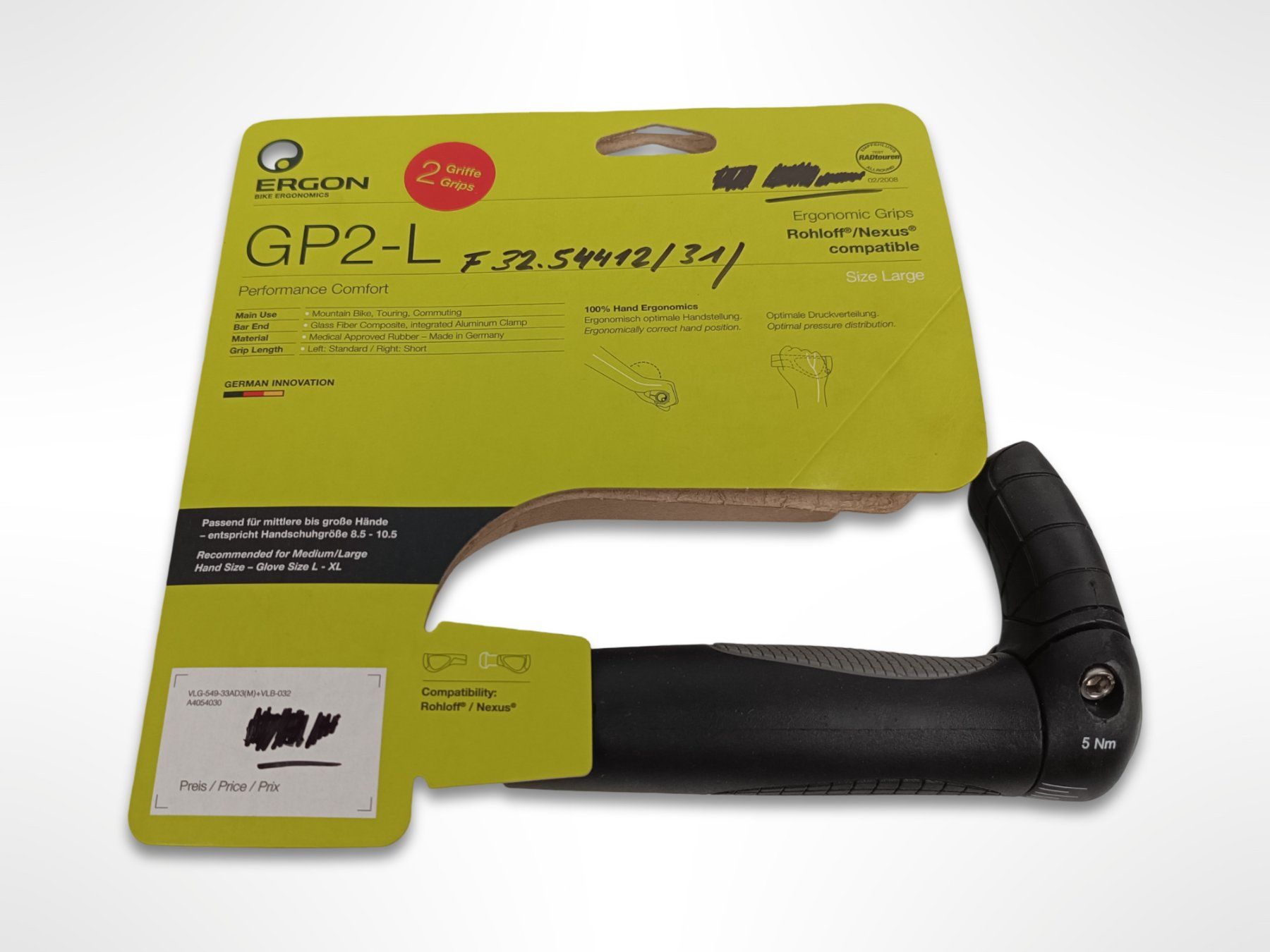 Ergon Pezzi di ricambio: ERGON Velogriff GP2-L Nexus/Rohloff – Nuovo (secondo la descrizione) da Suhr venduto da Restwert_Suhr 2