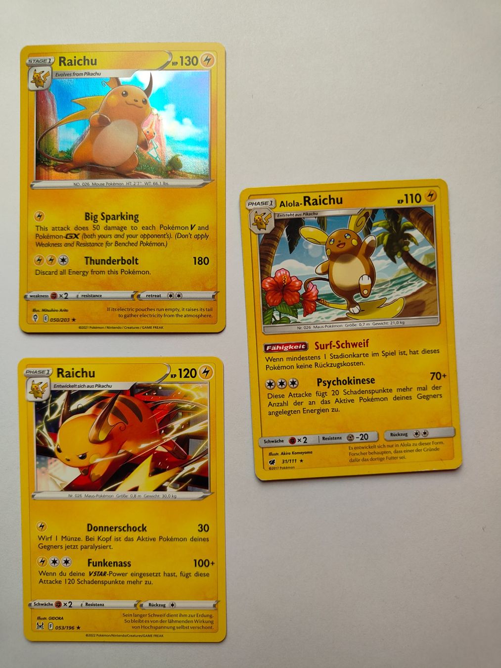 Pokémon Sammelbilder & Trading cards: Pokemon Raichu Set Sammlung Lot Holo – Gebraucht aus Thalwil von FigurenFreunde 2