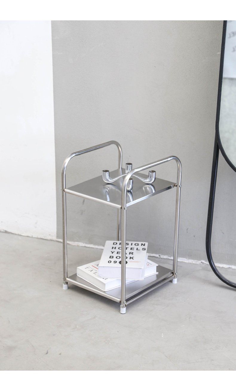 Comodini: Table d'appoint inox table de nuit acier inoxydable Meuble – Nuovo e nell'imballaggio originale da Morges venduto da M-Store 2