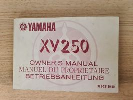 Yamaha Anleitung XV250 XV 250 Buch Handbuch