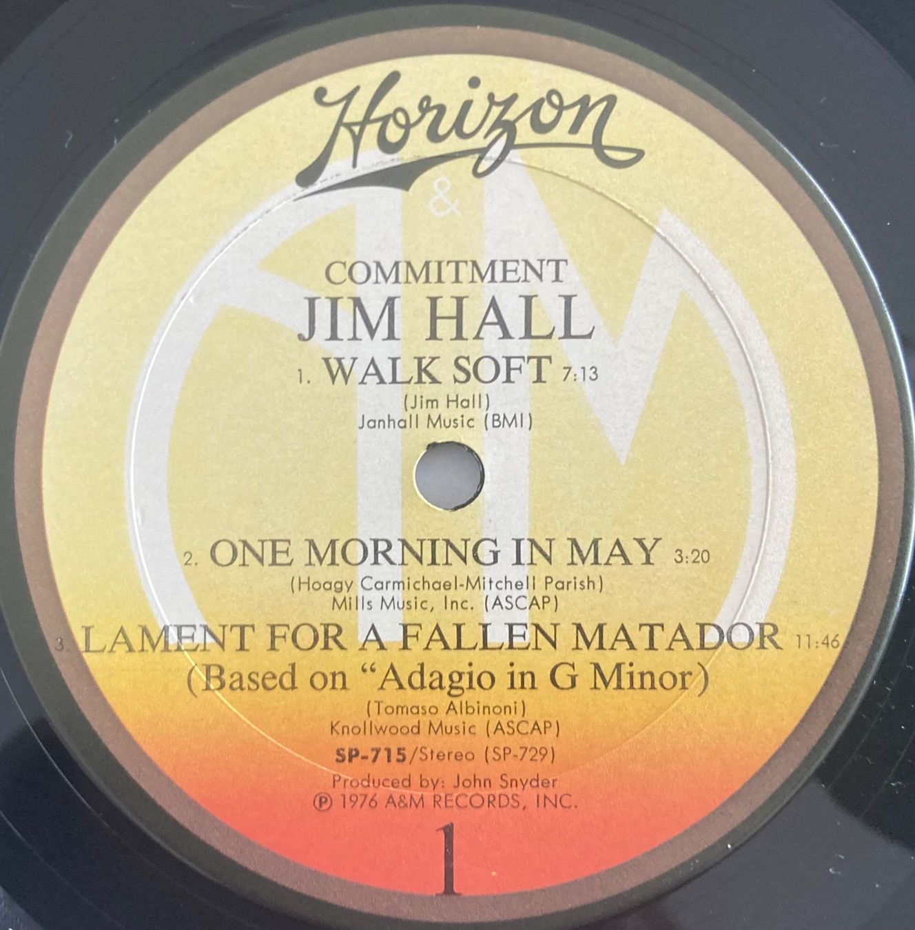 Vinyles: JIM HALL - COMMITMENT – D'occasion à Poliez-Pittet par Newtown-Records 2