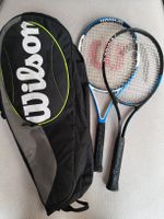 2 Tennis Rackets + Wilson Bag