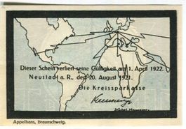Notgeld "50 Pfennig. Neustadt am Rübenberge 1921"