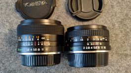 Yashica ML 28mm 2.8  & ML 50mm 2.0 Y/C Anschluss