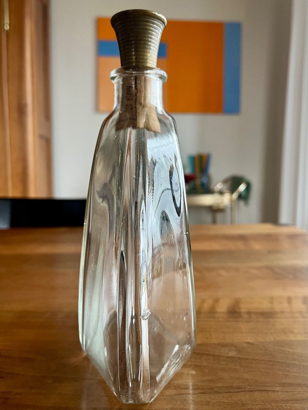 Karaffen: Vintage Whisky Karaffe Glas Messing 60er – Gebraucht aus Luzern von ppok 1