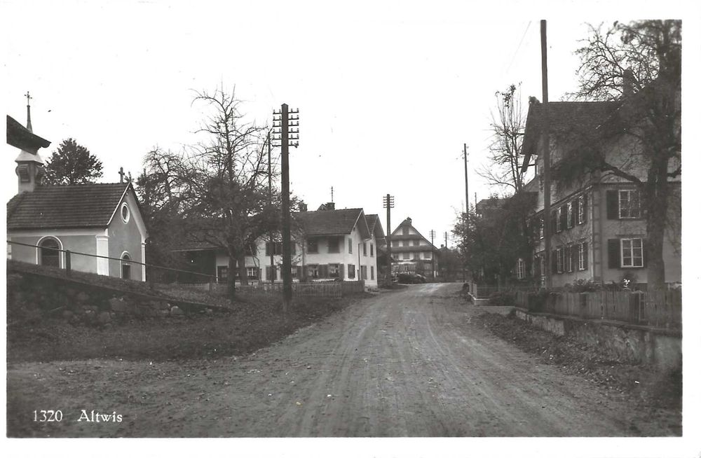 Altwis LU Dorfpartie Kapelle Naturstrasse 1940 Foto Nr. 1320 Kaufen