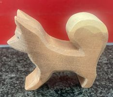Vintage Ostheimer Hund, Holztier, mit Brandstempel