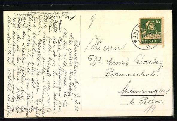 Cartoline postali: AK Wohlen, Blick zur Kirche – Usato da Berlin venduto da bartko-reher 1