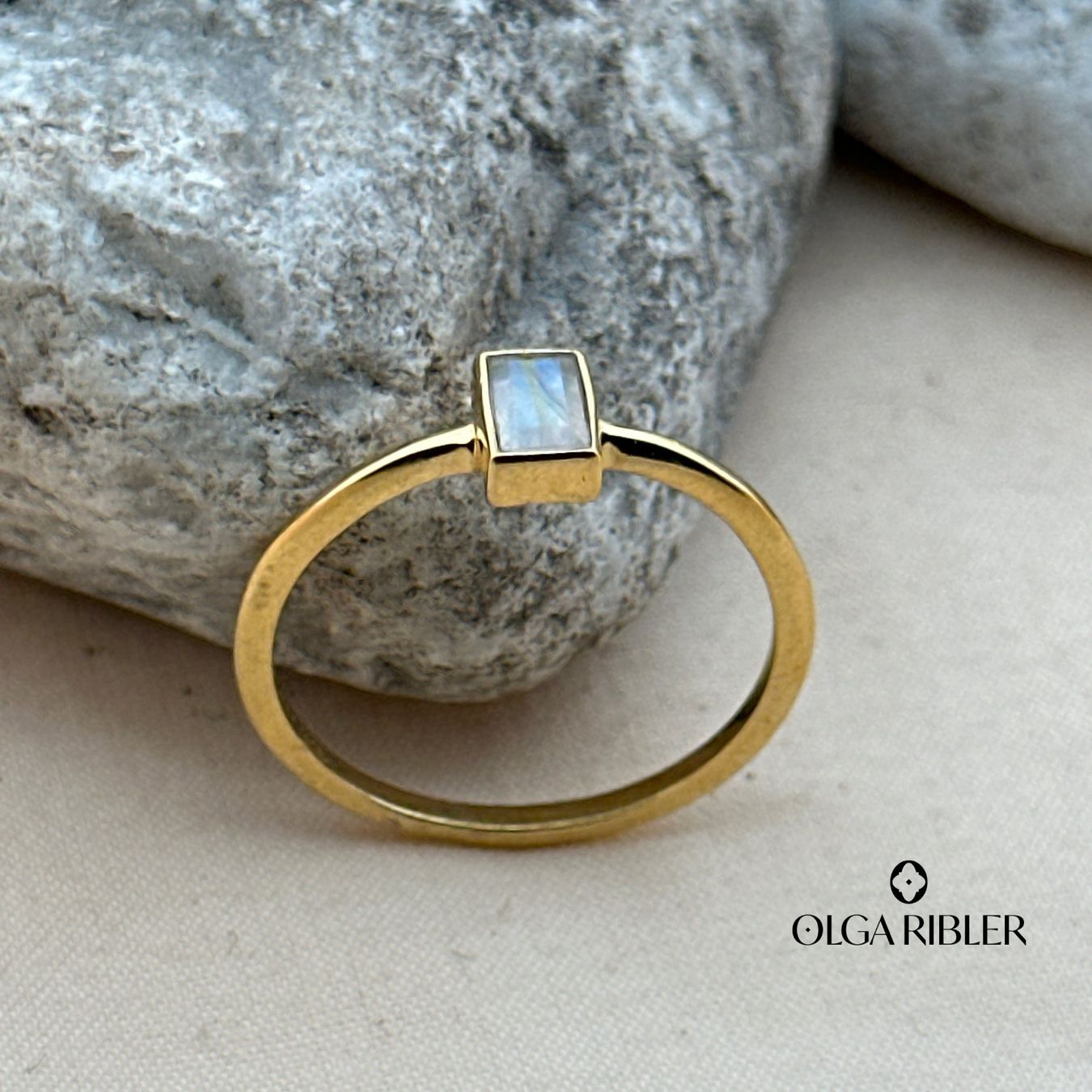 Olga Ribler Anelli: Mondstein Ring Silber filigran Grösse 56 – Nuovo (secondo la descrizione) da Luzern venduto da Schmuckoutlet 1