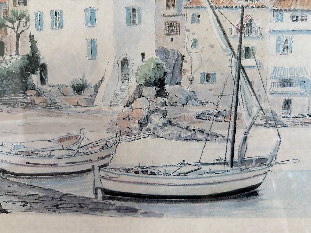 Dipinti: Aquarelle port st trophez  – Usato da Preverenges venduto da mih_vqg5 2