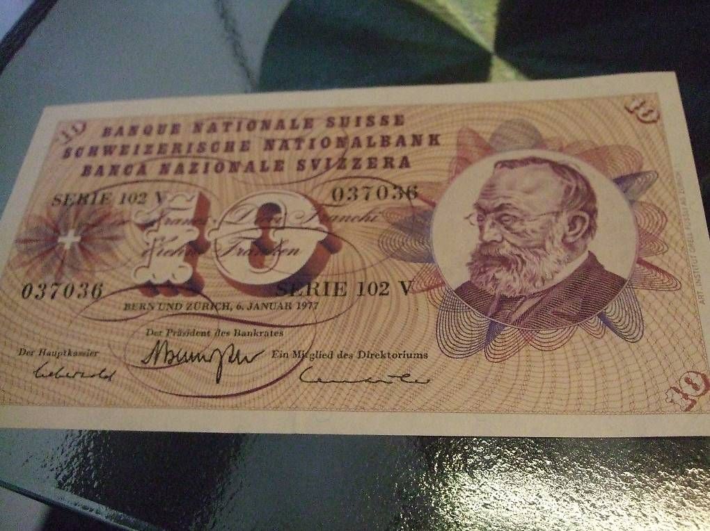 Banknoten: 10er Note – Gebraucht aus Eschenz von adler47