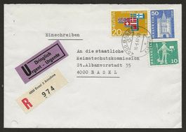 1967 R- & Dringlichbrief von Basel