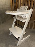 Stokke Tripp Trapp Hochstuhl weiss mit Zubehör gebraucht