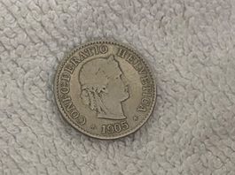 5 centimes/rappen 1905