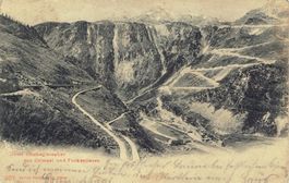 Hotel Rhonegletscher Gletsch VS, um 1900
