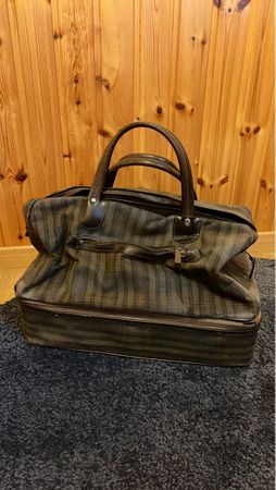 Vintage Reisetasche / Weekender mit Lederelementen