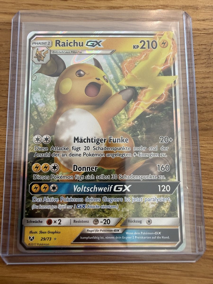 Pokémon Carte collezionabili: Raichu GX 29/73 – Usato da Amriswil venduto da sim_nlb6