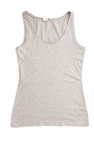 Basic Top Beige Damen Gr. M Baumwolle