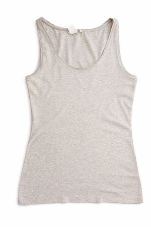 Basic Top Beige Damen Gr. M Baumwolle