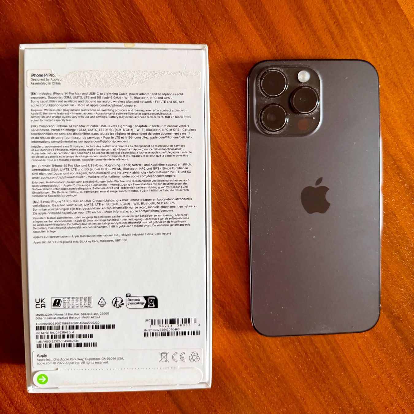 Apple Telefoni cellulari / Smartphones: iPhone 14 Pro Max 256GB Space Black boite originale – Usato da Vevey venduto da Anny8 1