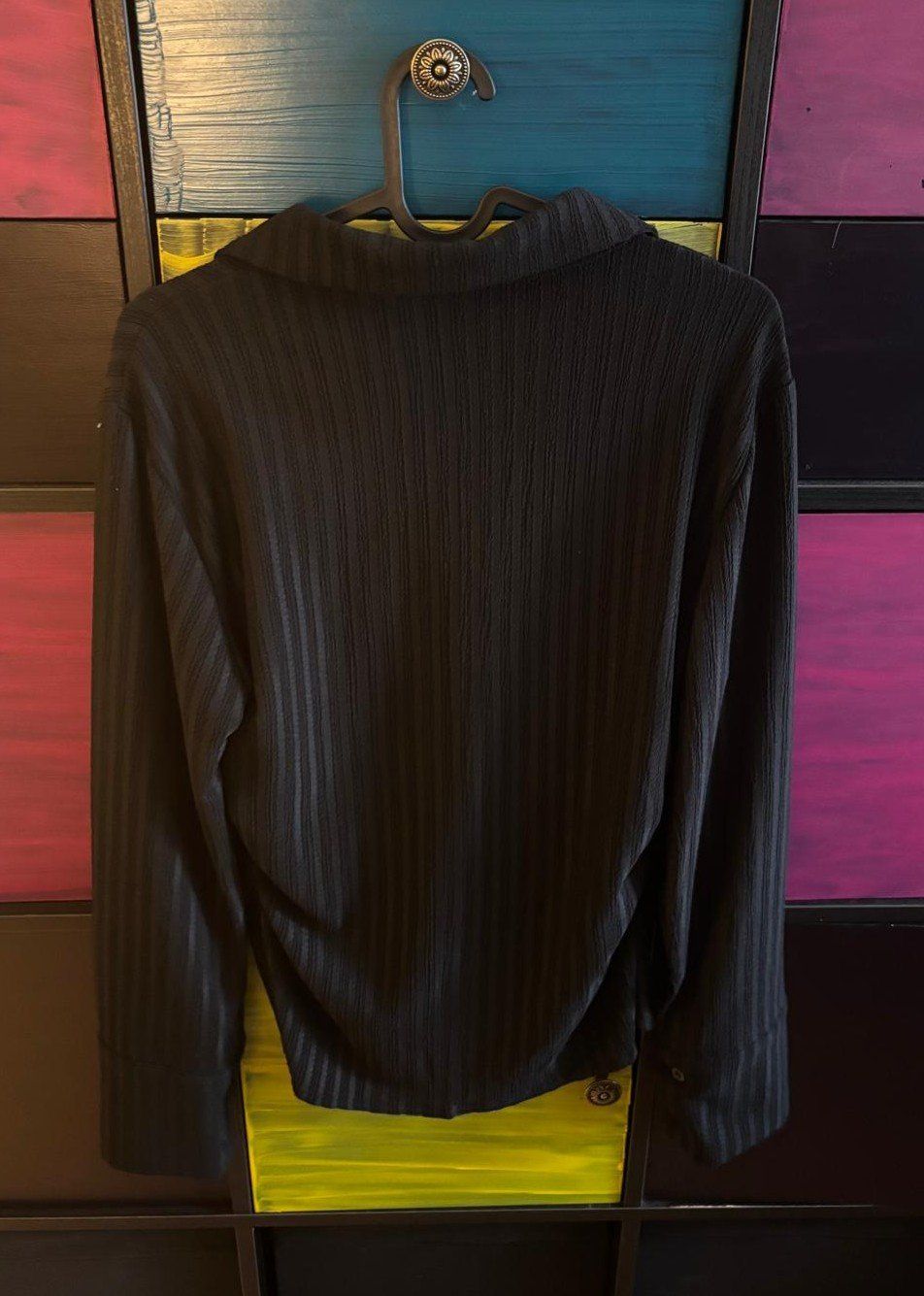 Shein Camicette: Schicke Herbst Bluse, schwarz, Gr. S – Usato da Bülach venduto da reaos 3
