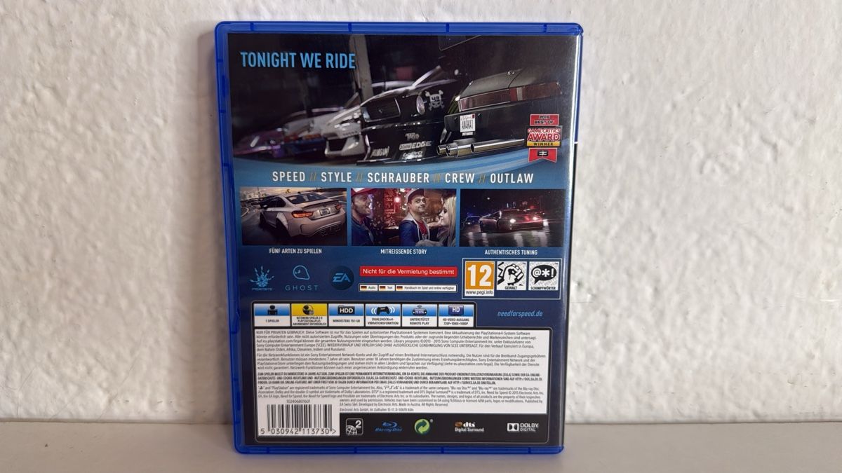 Sony Spiele: Need for Speed PS4/PS5 game – Gebraucht aus Ehrendingen von bubulence 1