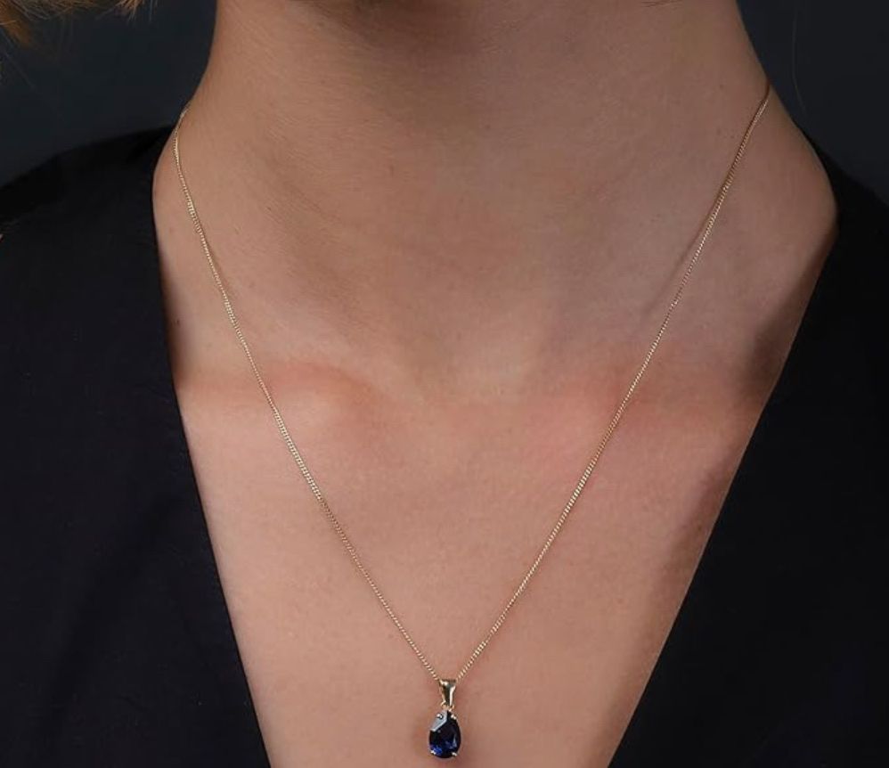 Catenine: Saphir Halskette und 9k Gold – Nuovo e nell'imballaggio originale da Hemmental venduto da BlingBling1 3