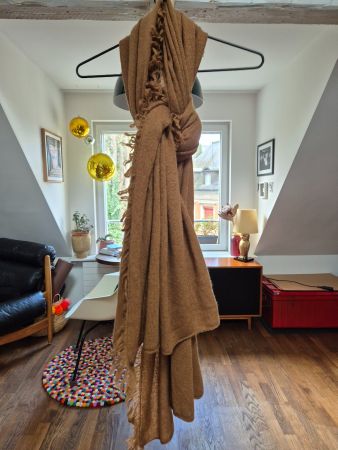 Light brown cashmere scarf