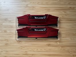 G.Skill Ripjaws V DDR4 RAM - 8GB (2x4GB) 2600MHz, Red