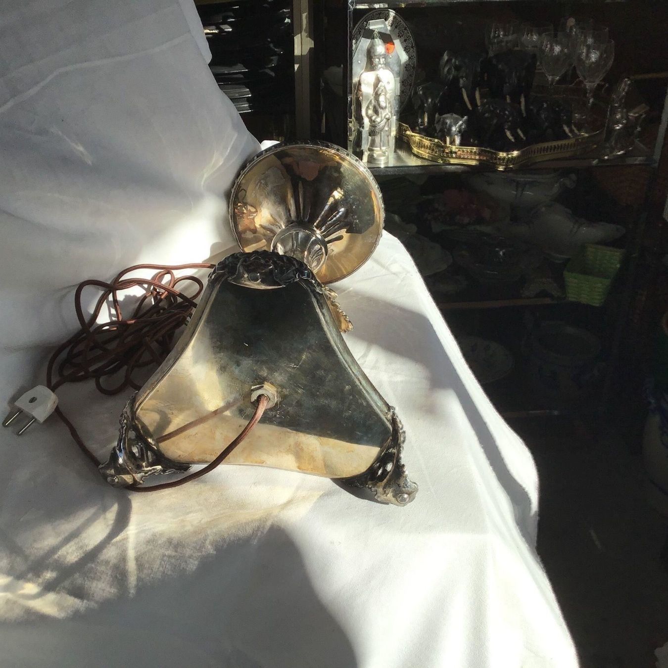 Lampade: Versilberte Tischlampe – Usato da St. Gallen venduto da Goldlilly 3