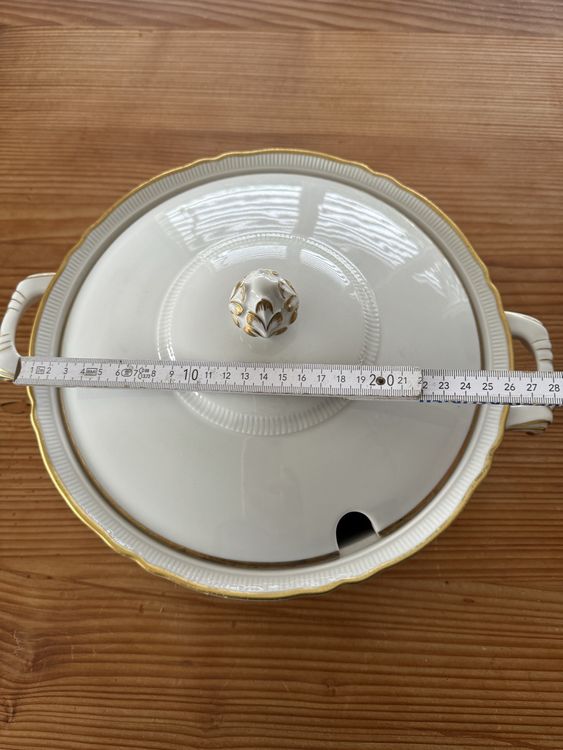 Coupes: Elegante Suppenterrine Porzellan weiss Goldrand Vintage – D'occasion à Lanzenhäusern par Galaa 4