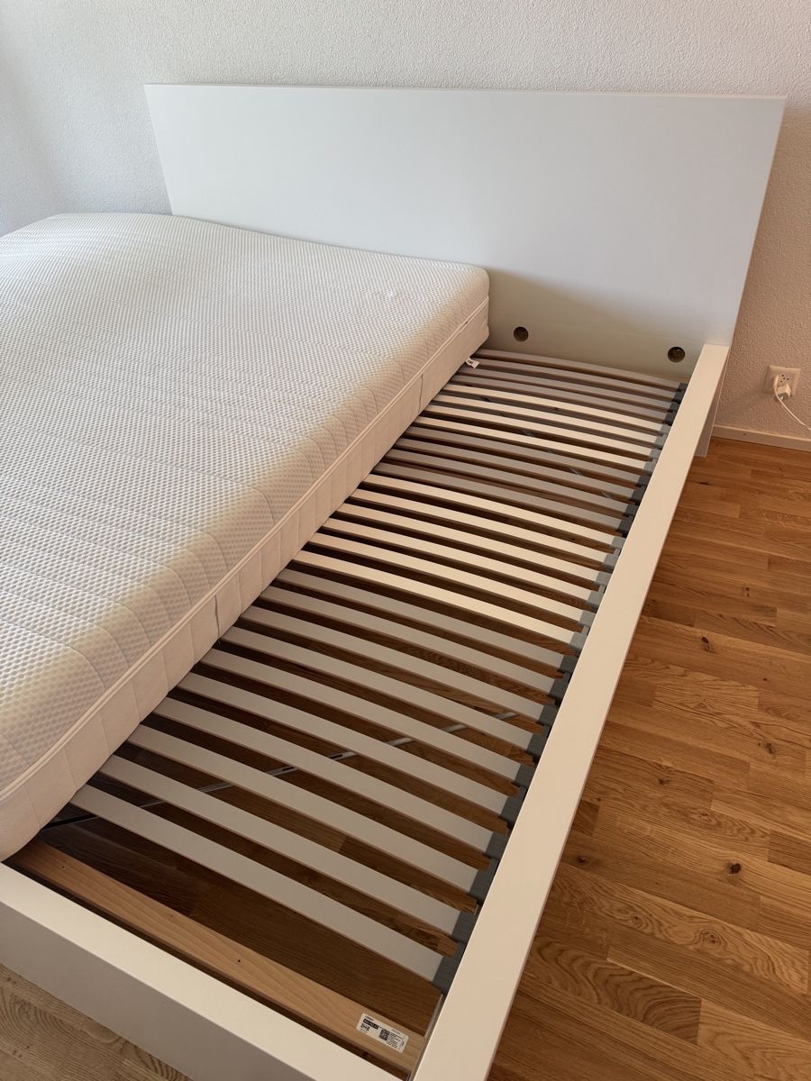 Ikea Letti: IKEA Malm Bett Weiss mit Lattenrost 180cm – Nuovo (secondo la descrizione) da Zug venduto da Katenths 3