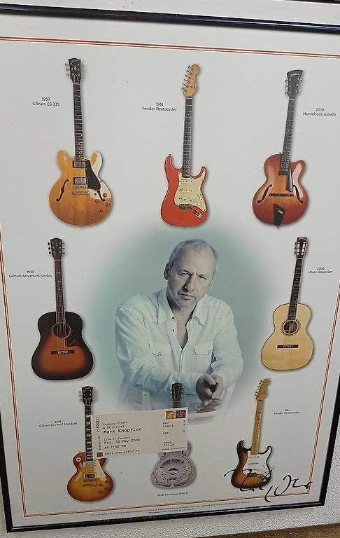 Poster & Bilder: Super rare handsignierte Litho Mark Knopfler Gitarren 2008 – Gebraucht aus Oberwil b. Zug von Gto469