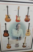 Super rare handsignierte Litho Mark Knopfler Gitarren 2008