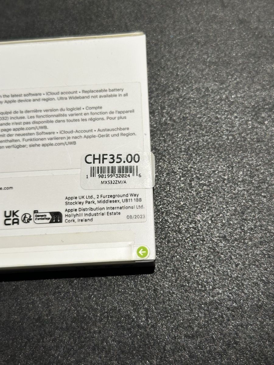 Apple Portachiavi: Apple AirTag 1er Pack neu – Nuovo e nell'imballaggio originale da Eglisau venduto da Brewster1 3