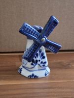 Keramik Windmühle blauweiss Handbemalt