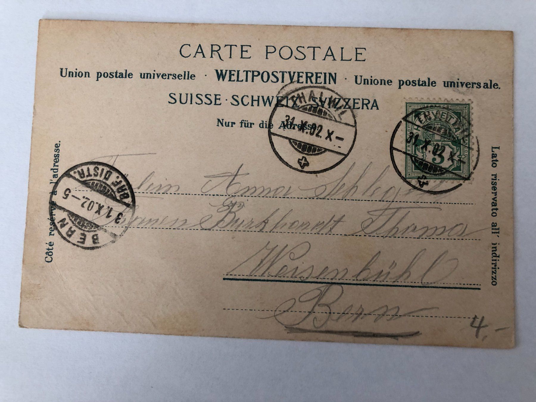 Ansichtskarten: Thalwil 1902 – Gebraucht aus Pfäffikon ZH von Waltoversand 1