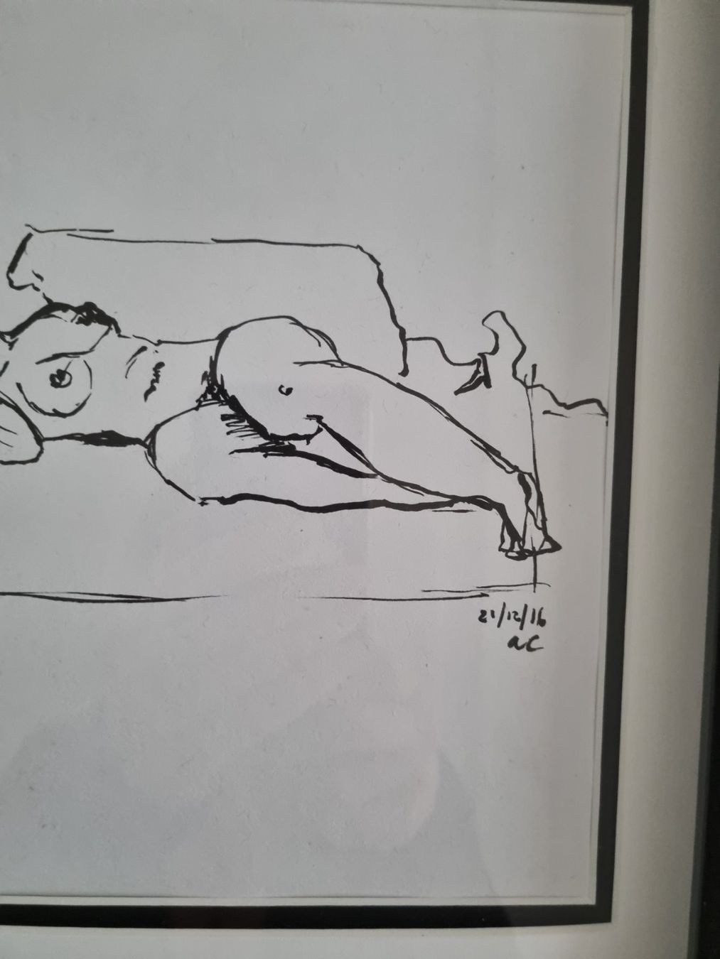 Gemälde: Beau petit nu moderne. Encre de chine. – Gebraucht aus Grand-Lancy von Evelyne010 3