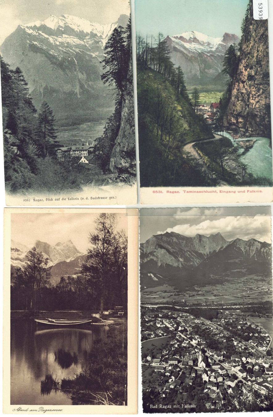 Cartoline postali: 4 AK - Bad Ragaz – Usato da Ettingen venduto da Kartenplanet