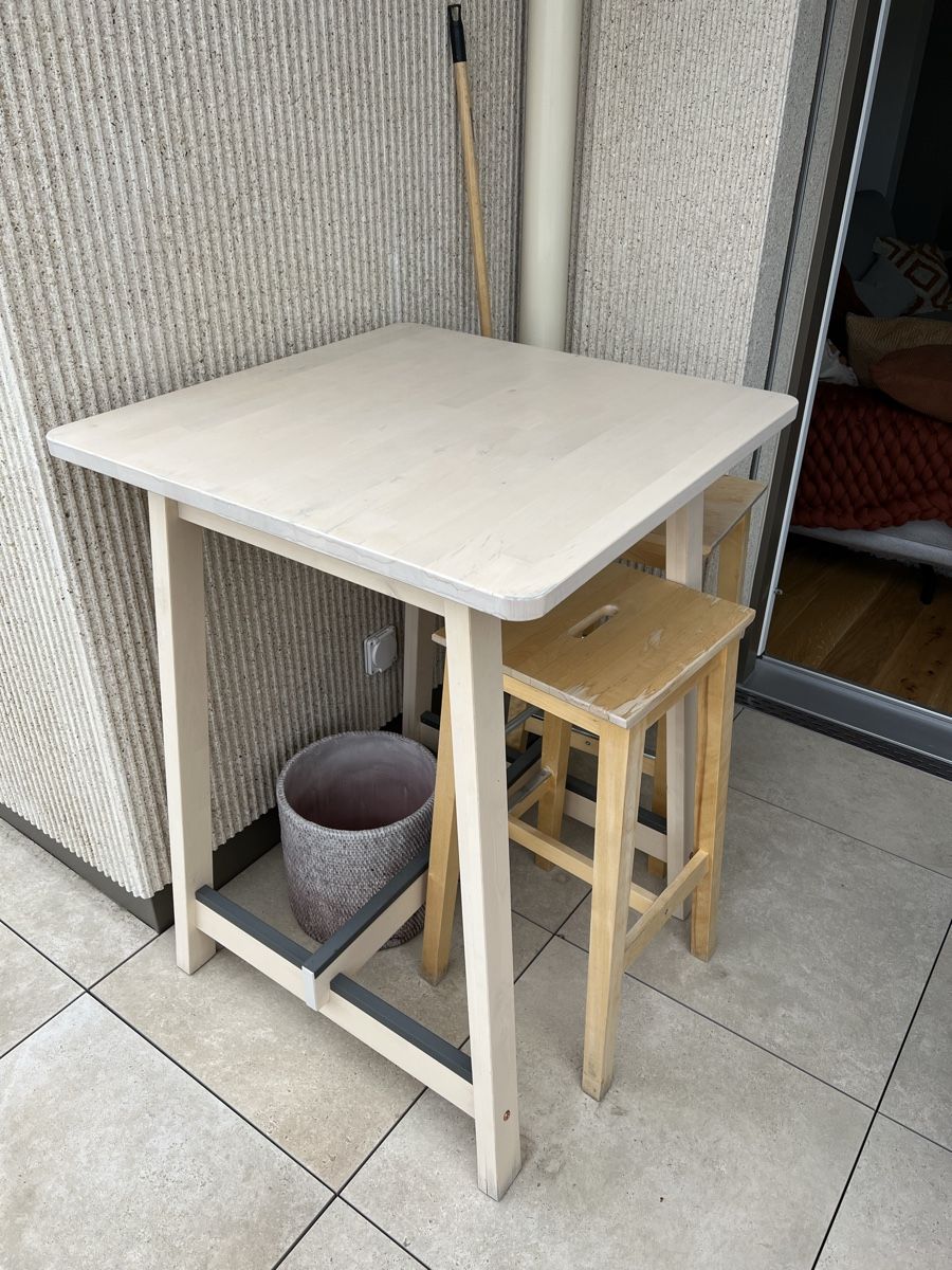 Ikea Set di tavolo e panche: Ensemble table haute et 2 tabourets en bois – Usato da Troinex venduto da Nono1331 1