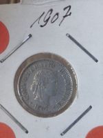 Münz 5 Rappen 1907 Cu-Ni 750/250 sehr guter Zustand °17mm 2g